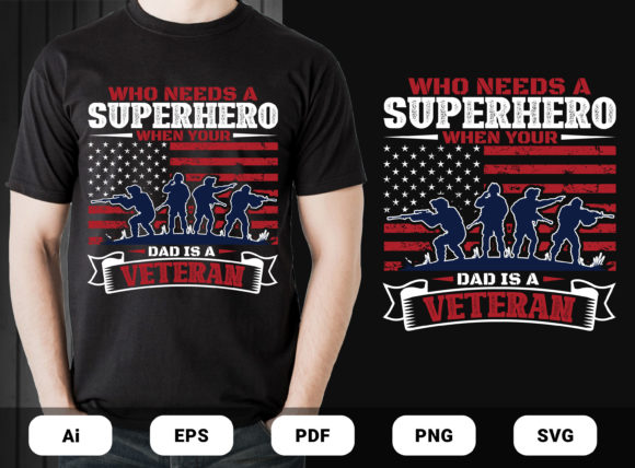 Dad is a Veteran T-shirt Design Vector Review