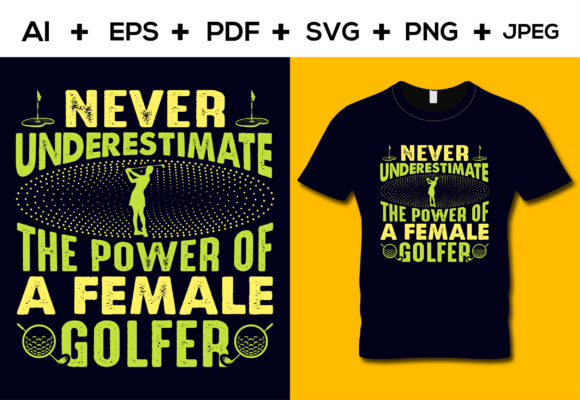 Female Golfer T-shirt Design Review