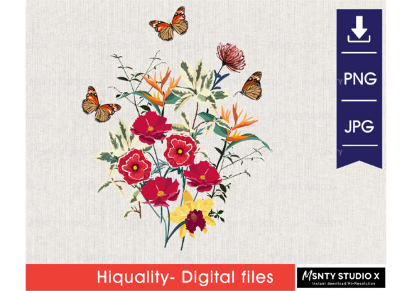 Flower Batanical Illustration Review for Real Embroidery
