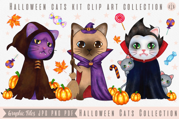 Halloween Cats Kit Clip Art Collection2 Review