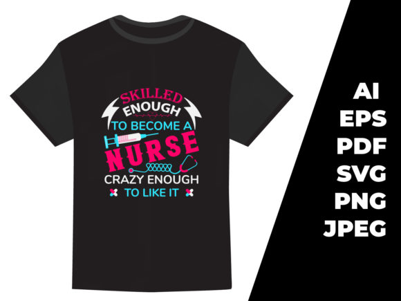 Nurse Crazy Typography T-shirt Design Review