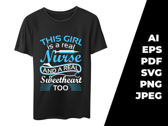 Real Nurse Typography T-shirt Design Review
