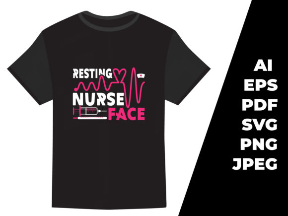 Resting Nurse Face Vector T-shirt Design Review